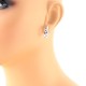 Natural Sapphire and Diamond Huggie Hoop Earrings in 14Kt White Gold Natural Sapphire and Diamond Huggie Hoop Earrings in 14Kt White Gold