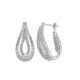 Cubic Zirconia Drop Earrings Rhodium Finish Sterling Silver 