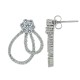 Fashion Cubic Zirconia Drop Earrings in Sterling Silver 