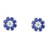 Sapphire and Cubic Zirconia Stud Earrings Sterling Silver