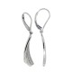 Cubic Zirconia Dangle Earrings Rhodium Over Sterling Silver 