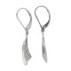 Cubic Zirconia Dangle Earrings Rhodium Over Sterling Silver 