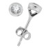 1/5 Carat TW.Bezel Set Diamond Stud Earrings 14Kt White Gold