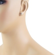 1/5 Carat TW.Bezel Set Diamond Stud Earrings 14Kt White Gold