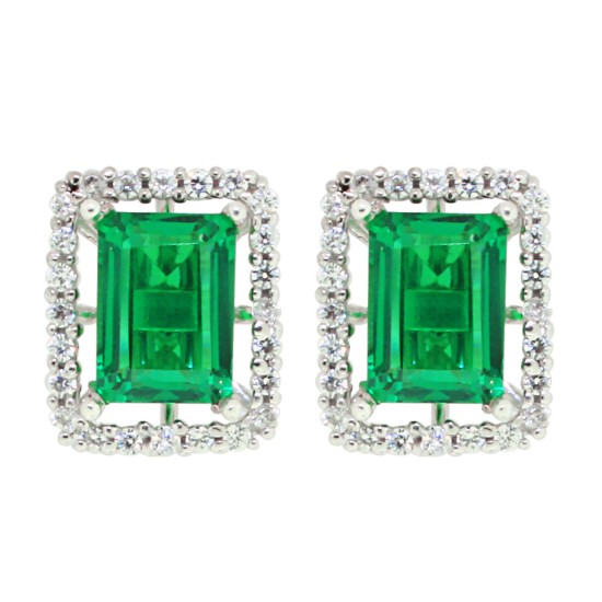  Cubic Zirconia Earring jackets in Sterling Silver