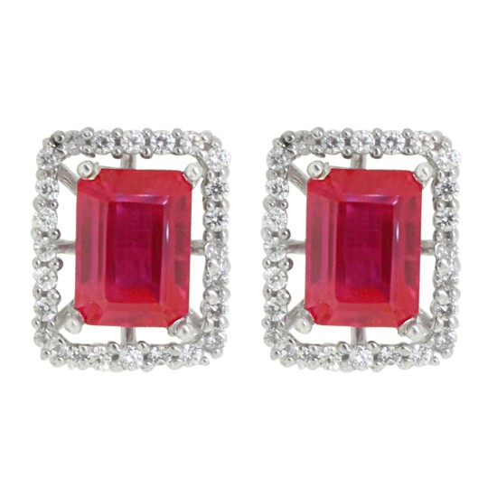  Cubic Zirconia Earring jackets in Sterling Silver