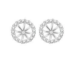 1/4 Carat.tw Genuine Diamond Earring Jackets 14kt White Gold 