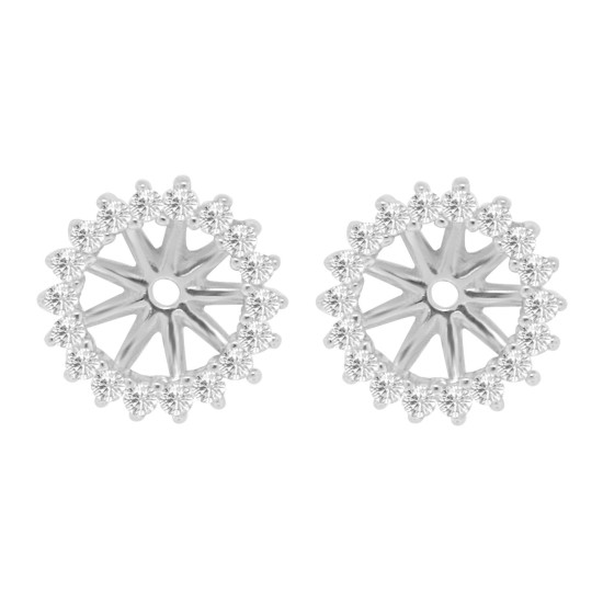  Cubic Zirconia Earring jackets in Sterling Silver