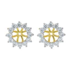  Cubic Zirconia Earring jackets in Sterling Silver