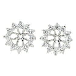  Cubic Zirconia Earring jackets in Sterling Silver