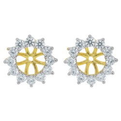  Cubic Zirconia Earring jackets in Sterling Silver