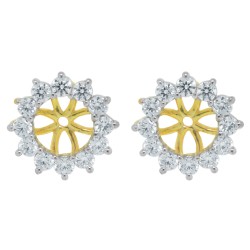  Cubic Zirconia Earring jackets in Sterling Silver