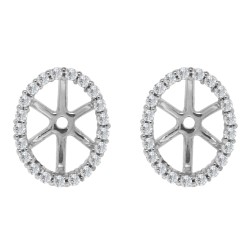  Cubic Zirconia Earring jackets in Sterling Silver