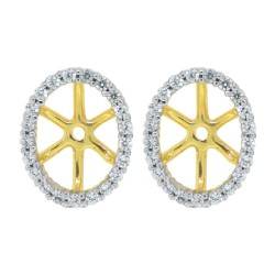  Cubic Zirconia Earring jackets in Sterling Silver