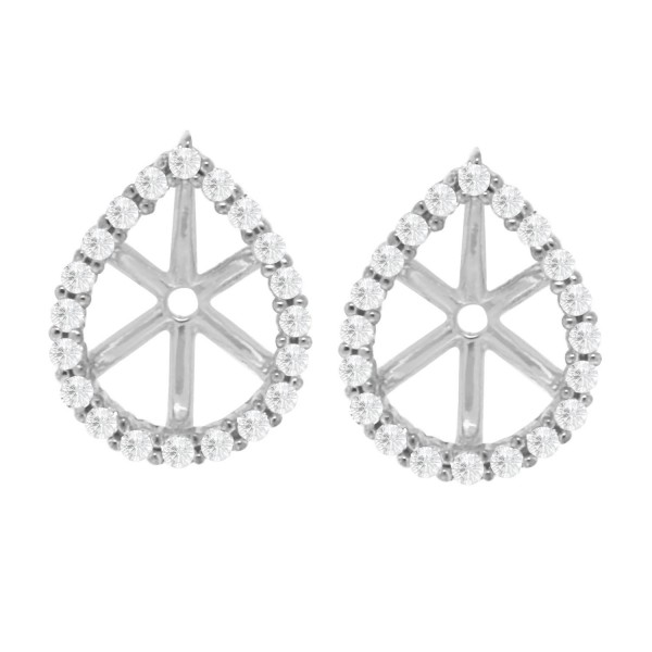 Cubic Zirconia Earring Jacket Sterling Silver