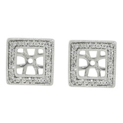  Cubic Zirconia Earring jackets in Sterling Silver