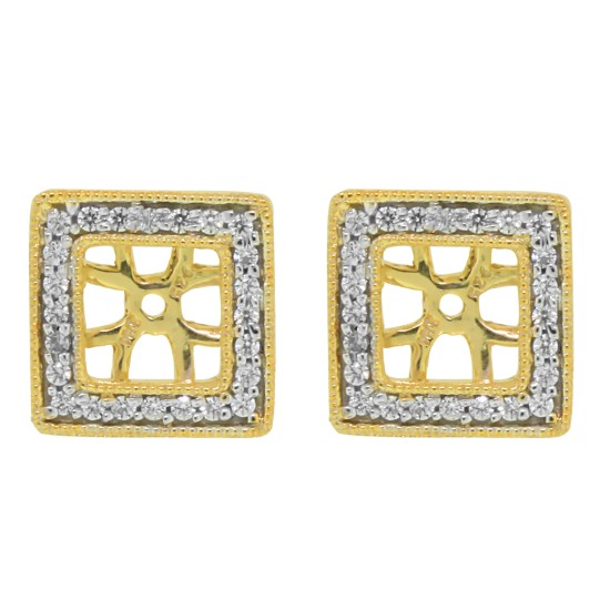  Cubic Zirconia Earring jackets in Sterling Silver