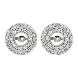 Cubic Zirconia Earring jackets in Sterling Silver