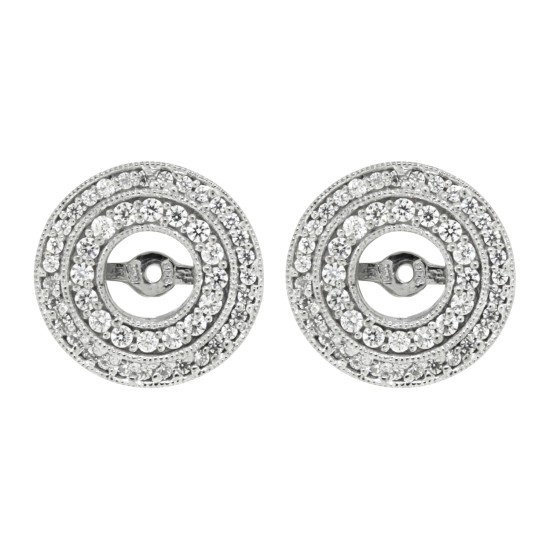 Cubic Zirconia Earring jackets in Sterling Silver