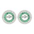 Created Emerald and Cubic Zirconia Earring jackets in Sterling Silver