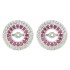 Created Ruby and Cubic Zirconia Earring jackets in Sterling Silver