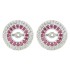 Created Ruby and Cubic Zirconia Earring jackets in Sterling Silver