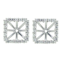  Cubic Zirconia Earring jackets in Sterling Silver