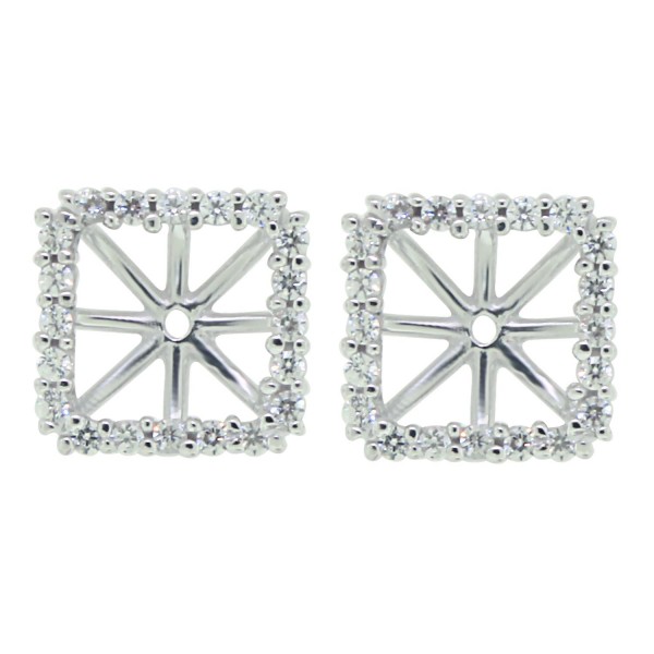 Cubic Zirconia Earring Jacket Sterling Silver