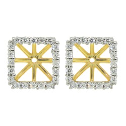  Cubic Zirconia Earring jackets in Sterling Silver