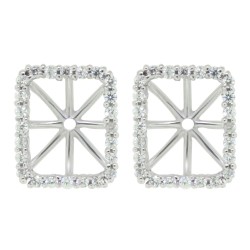  Cubic Zirconia Earring jackets in Sterling Silver