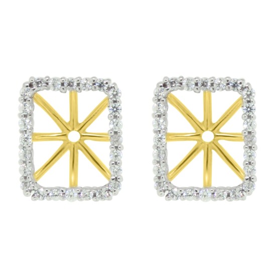  Cubic Zirconia Earring jackets in Sterling Silver