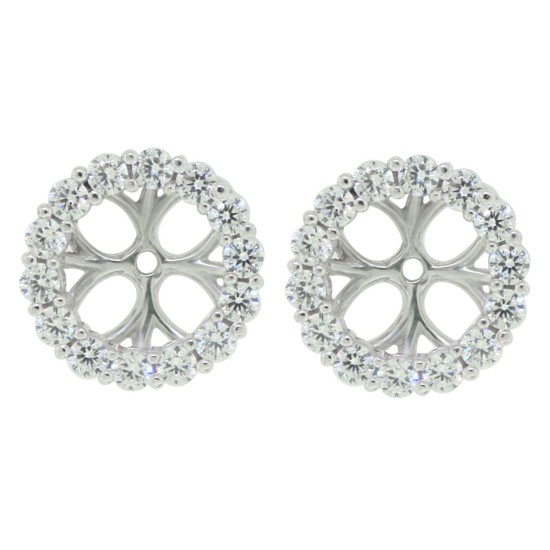  Cubic Zirconia Earring jackets in Sterling Silver