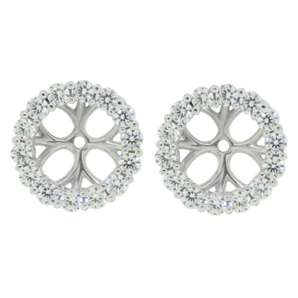Cubic Zirconia Earring Jacket Sterling Silver
