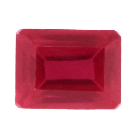 Lab Created Ruby Minimum 2.19Ct 8x6mm Rectangular