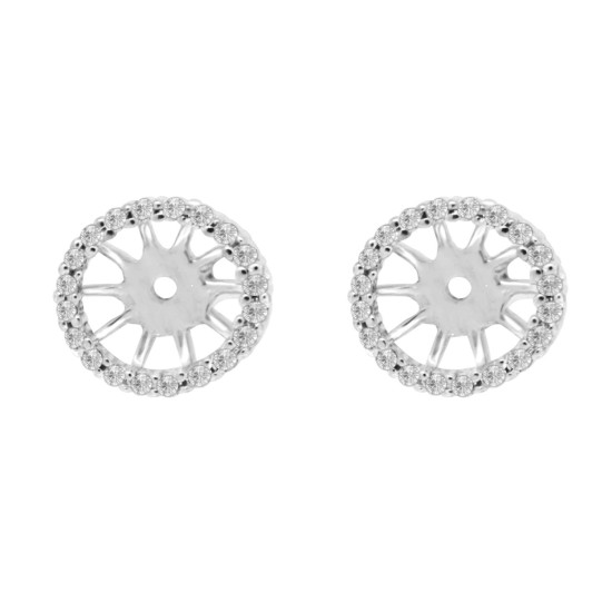  Cubic Zirconia Earring Jackets in Sterling Silver