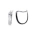 Princess Cut Diamond Huggie Hoop Earrings in 14kt White Gold