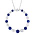 Sapphire Diamond Circle of Life Pendant Necklace 14Kt Gold