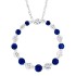 Sapphire Diamond Circle of Life Pendant Necklace 14Kt Gold