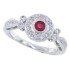 Ruby Diamond Engagement Ring 14Kt Gold July Birthstone