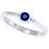 Sapphire Diamond Three Stone Ring 14Kt Gold Bezel Set