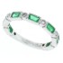 Emerald Diamond Wedding Band 14Kt White Gold