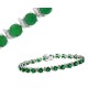 Natural Emerald and Diamond Bracelet 10kt Gold 10.94cttw 5MM