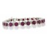 Genuine Ruby Diamond Bracelet 14kt White Gold 17.17 ct.t.w