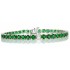 Genuine Emerald Bracelet in 10Kt White Gold 11.45 ct.t.w.4MM Round 