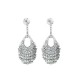 1/2 carat Diamond Drop Earrings in 14Kt White Gold