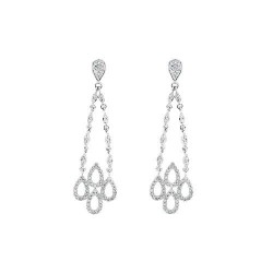 Diamond Drop and Dangle Earrings in 14Kt White Gold