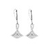 Diamond Dangle Drop Earrings in 10Kt White Gold Satin Finish