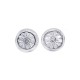 Round Diamond Stud Earrings in 14Kt White Gold