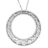 Fashion Diamond Circle Pendant Necklace 14Kt White Gold 