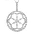 Diamond Circle Pendant Necklace 14Kt White Gold